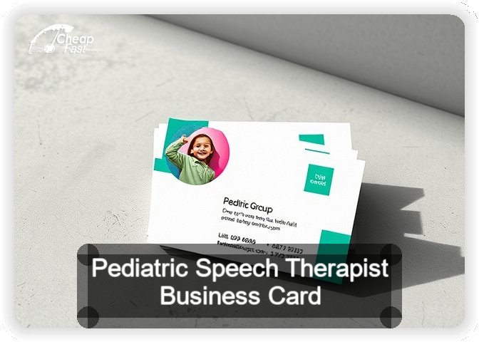 Pediatric Speech Therapist business card design sample