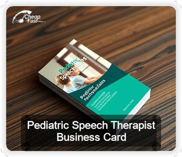 Pediatric Speech Therapist business card design sample