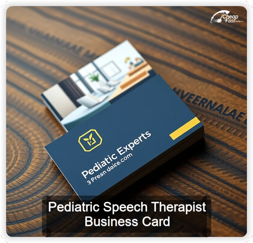Pediatric Speech Therapist business card design sample