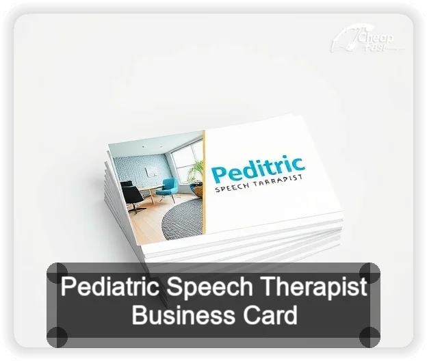 Pediatric Speech Therapist business card design sample