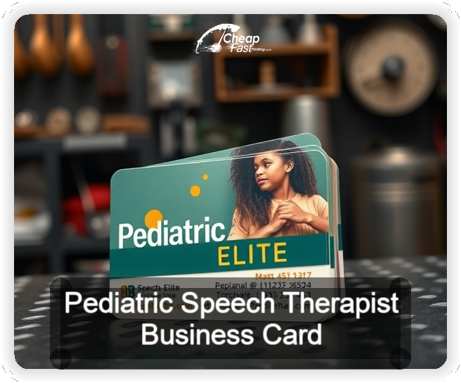 Pediatric Speech Therapist business card design sample