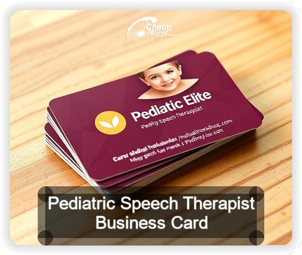 Pediatric Speech Therapist business card design sample