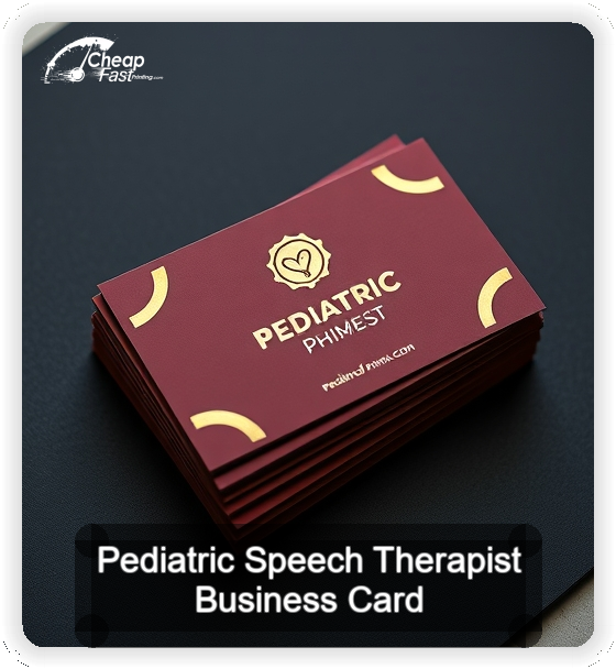 Pediatric Speech Therapist business card design sample