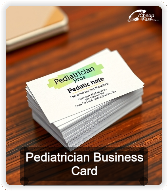 Pediatrician business card design sample