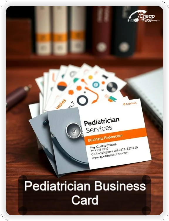 Pediatrician business card design sample