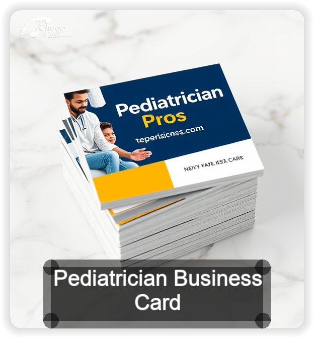 Pediatrician business card design sample
