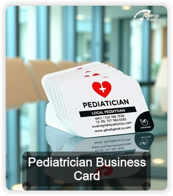 Pediatrician business card design sample