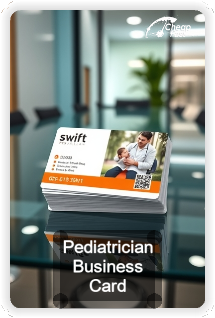 Pediatrician business card design sample