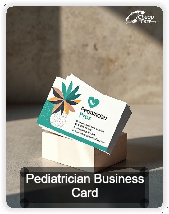 Pediatrician business card design sample