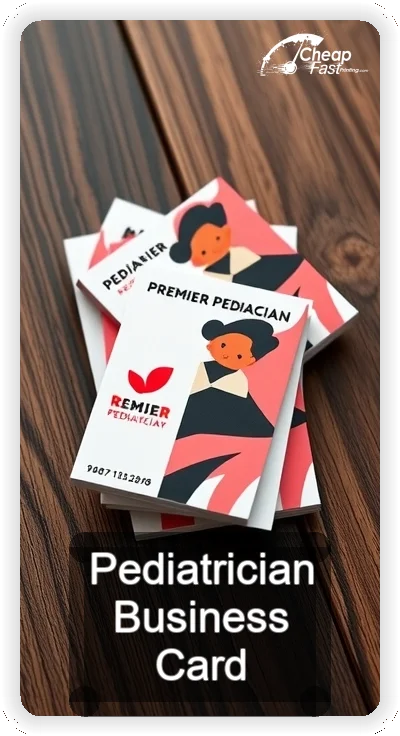 Pediatrician business card design sample