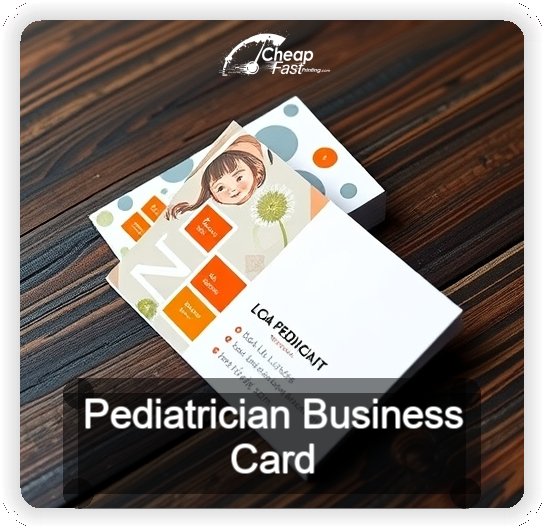 Pediatrician business card design sample