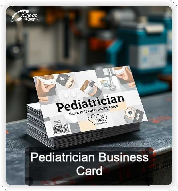 Pediatrician business card design sample