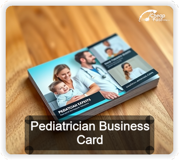Pediatrician business card design sample