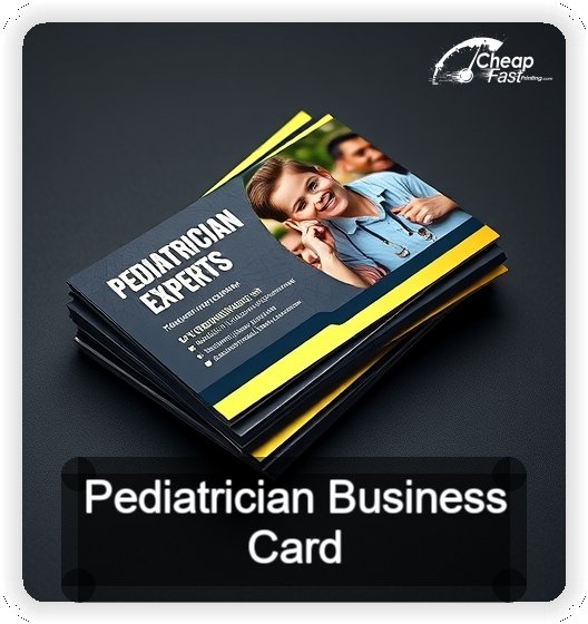 Pediatrician business card design sample