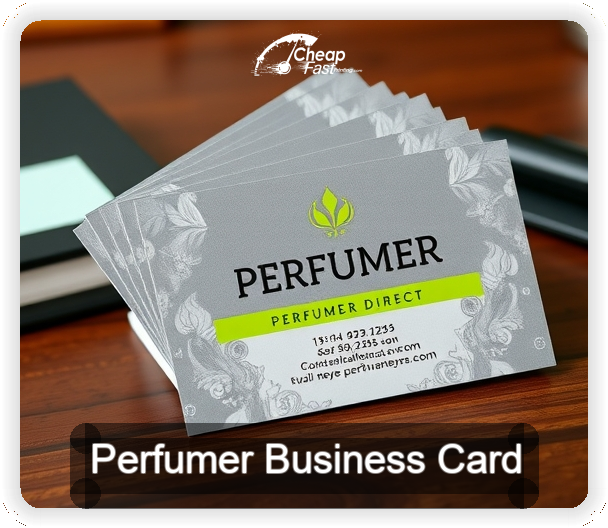 Perfumer business card design sample