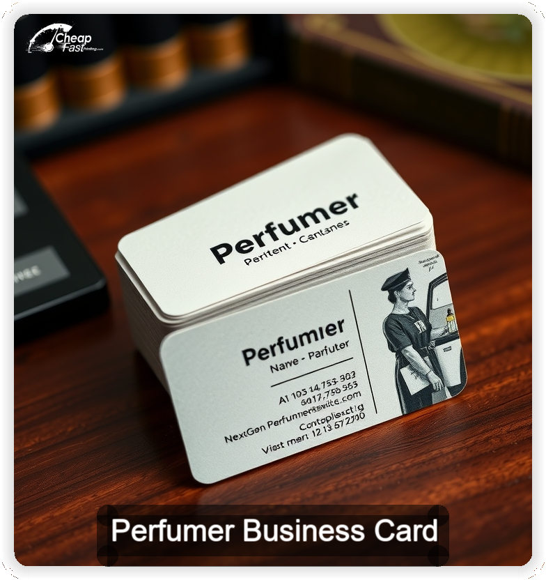 Perfumer business card design sample