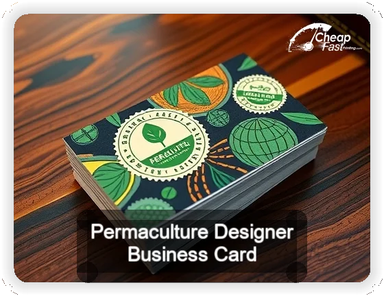 Permaculture Designer business card design sample