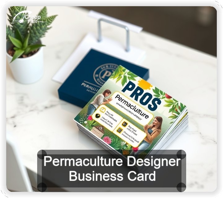 Permaculture Designer business card design sample