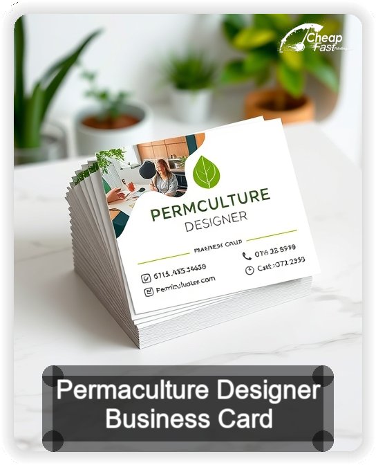 Permaculture Designer business card design sample