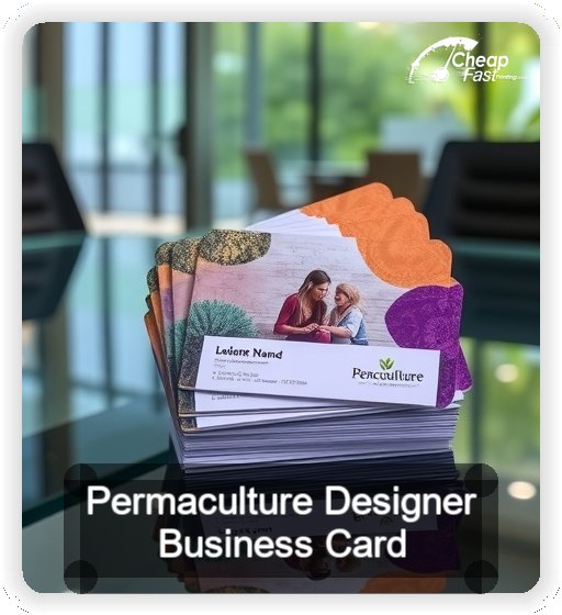 Permaculture Designer business card design sample