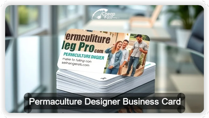 Permaculture Designer business card design sample