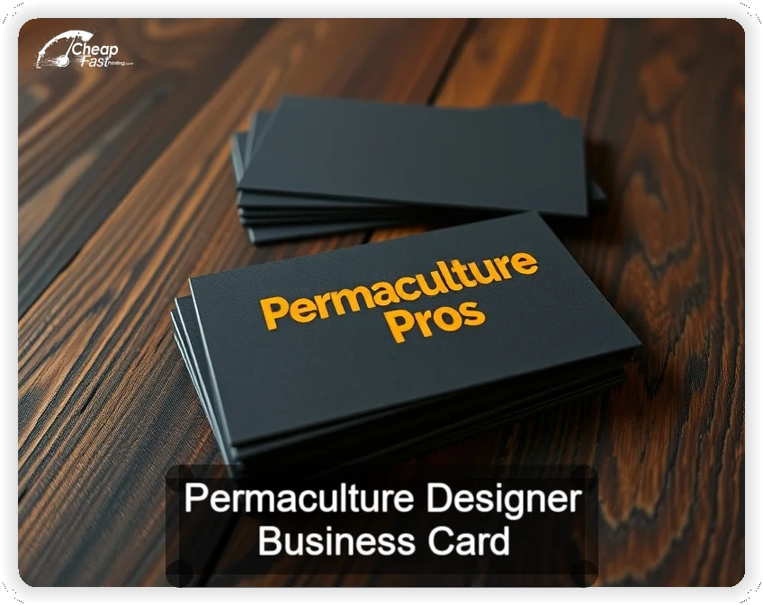 Permaculture Designer business card design sample