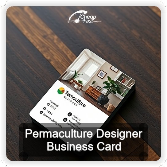 Permaculture Designer business card design sample