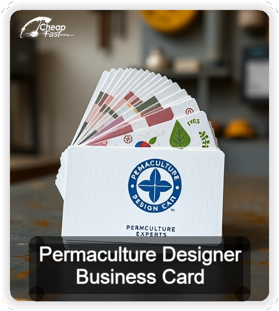 Permaculture Designer business card design sample