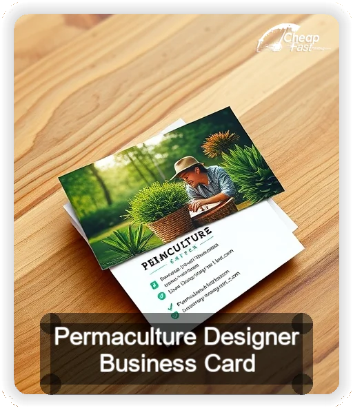 Permaculture Designer business card design sample
