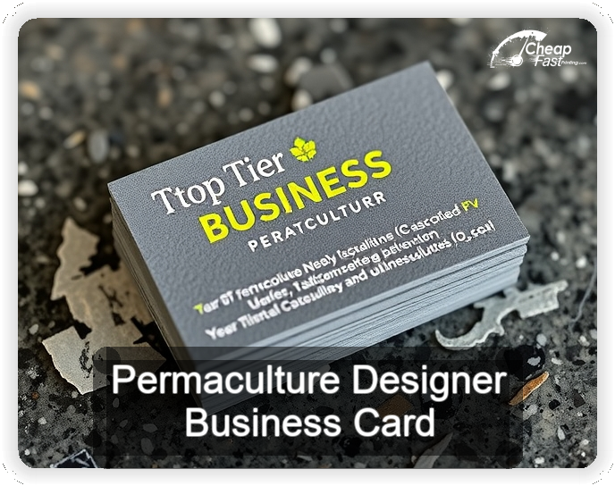 Permaculture Designer business card design sample