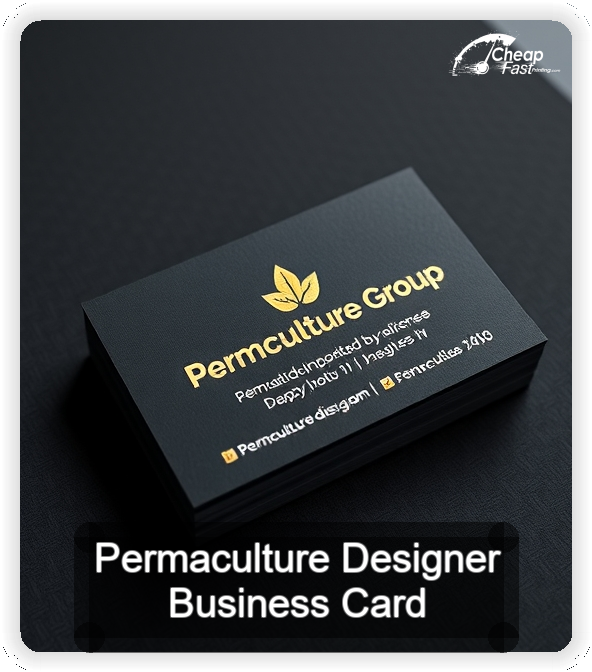 Permaculture Designer business card design sample