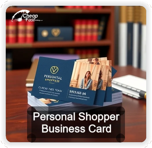 Personal Shopper business card design sample