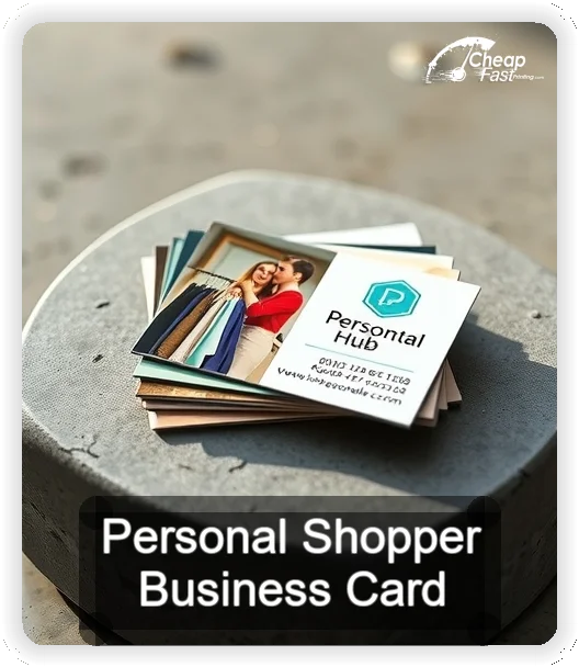 Personal Shopper business card design sample