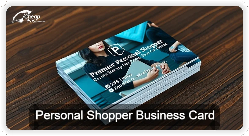 Personal Shopper business card design sample