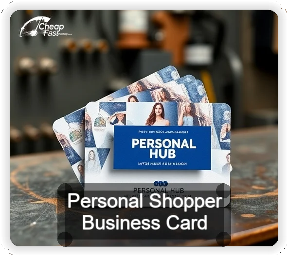 Personal Shopper business card design sample