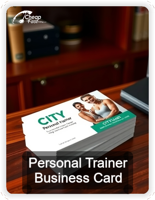 Personal Trainer business card design sample