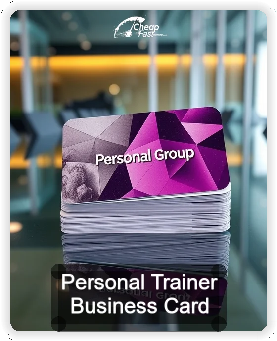 Personal Trainer business card design sample