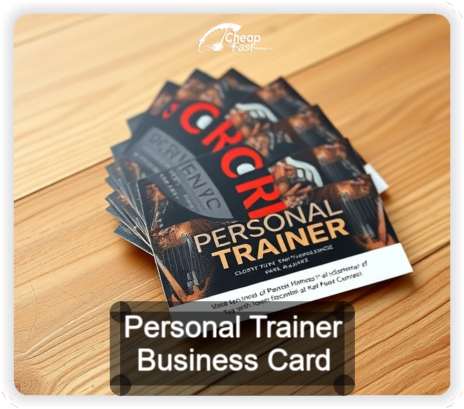 Personal Trainer business card design sample