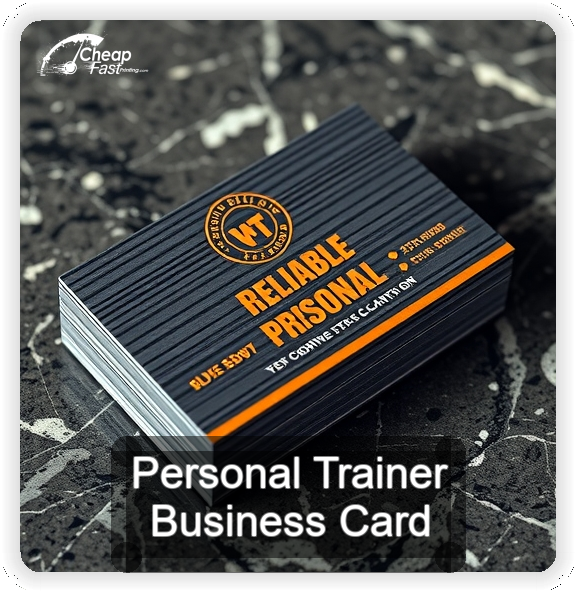 Personal Trainer business card design sample