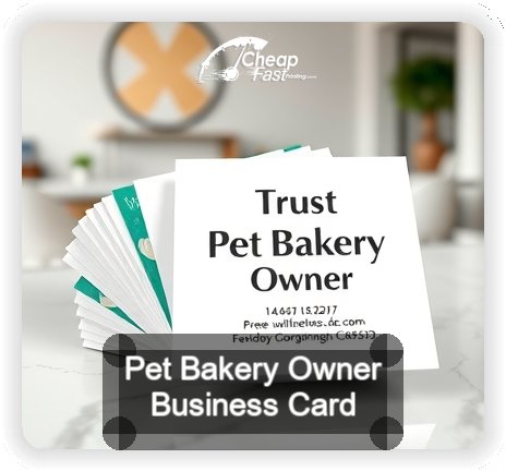 Pet Bakery Owner business card design sample
