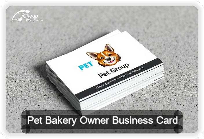Pet Bakery Owner business card design sample