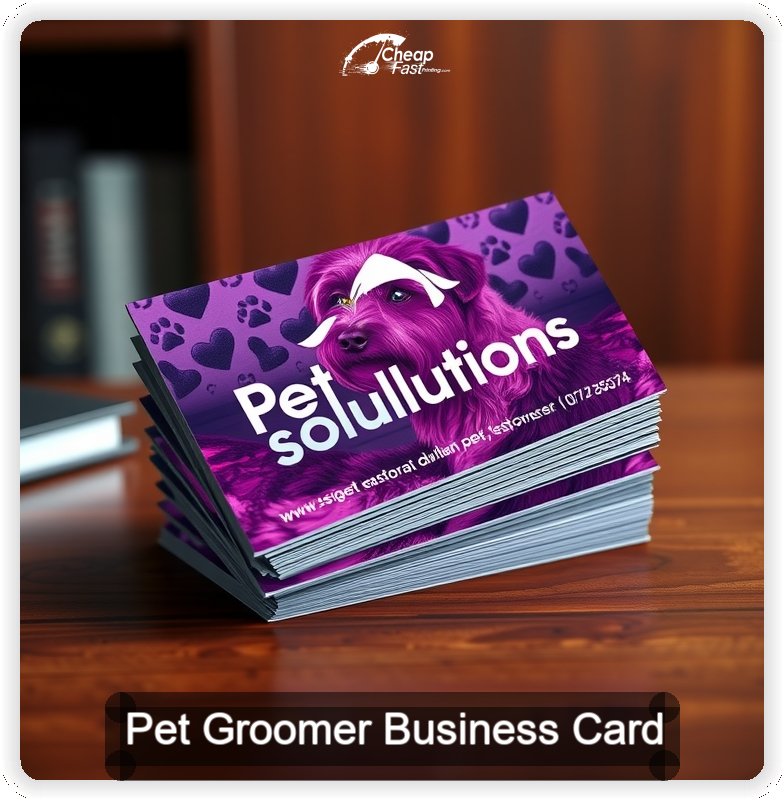 Pet Groomer business card design sample