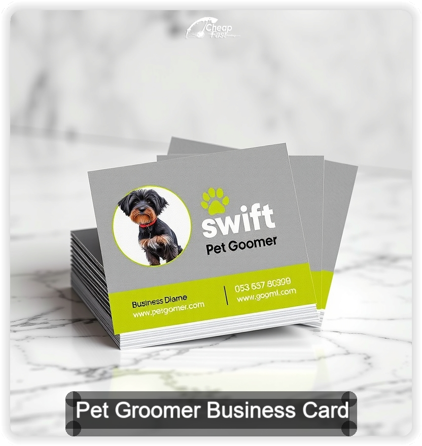 Pet Groomer business card design sample