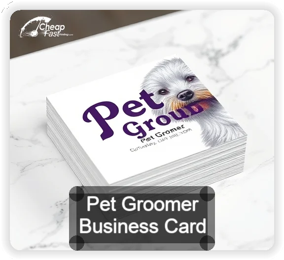 Pet Groomer business card design sample