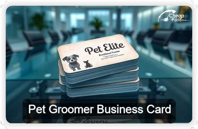 Pet Groomer business card design sample