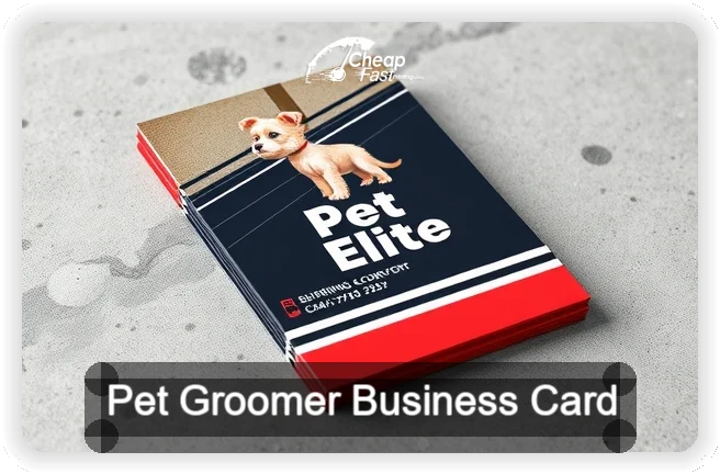 Pet Groomer business card design sample
