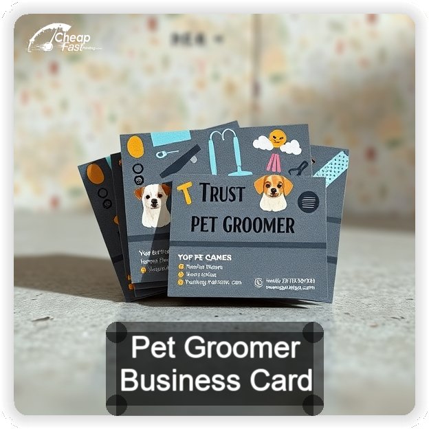 Pet Groomer business card design sample