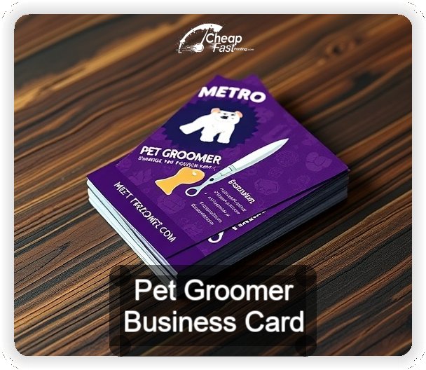 Pet Groomer business card design sample