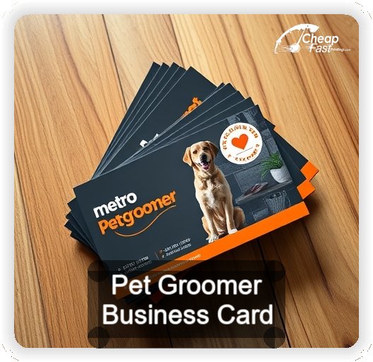 Pet Groomer business card design sample