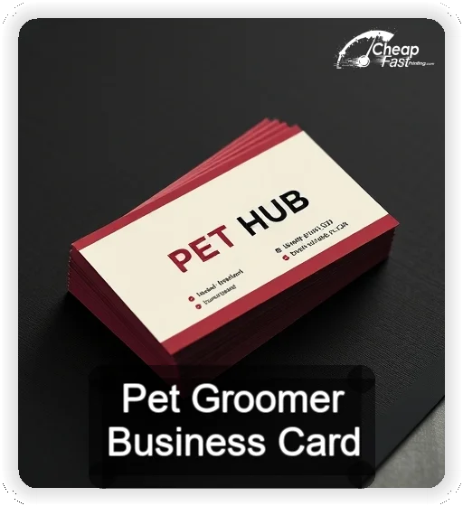 Pet Groomer business card design sample